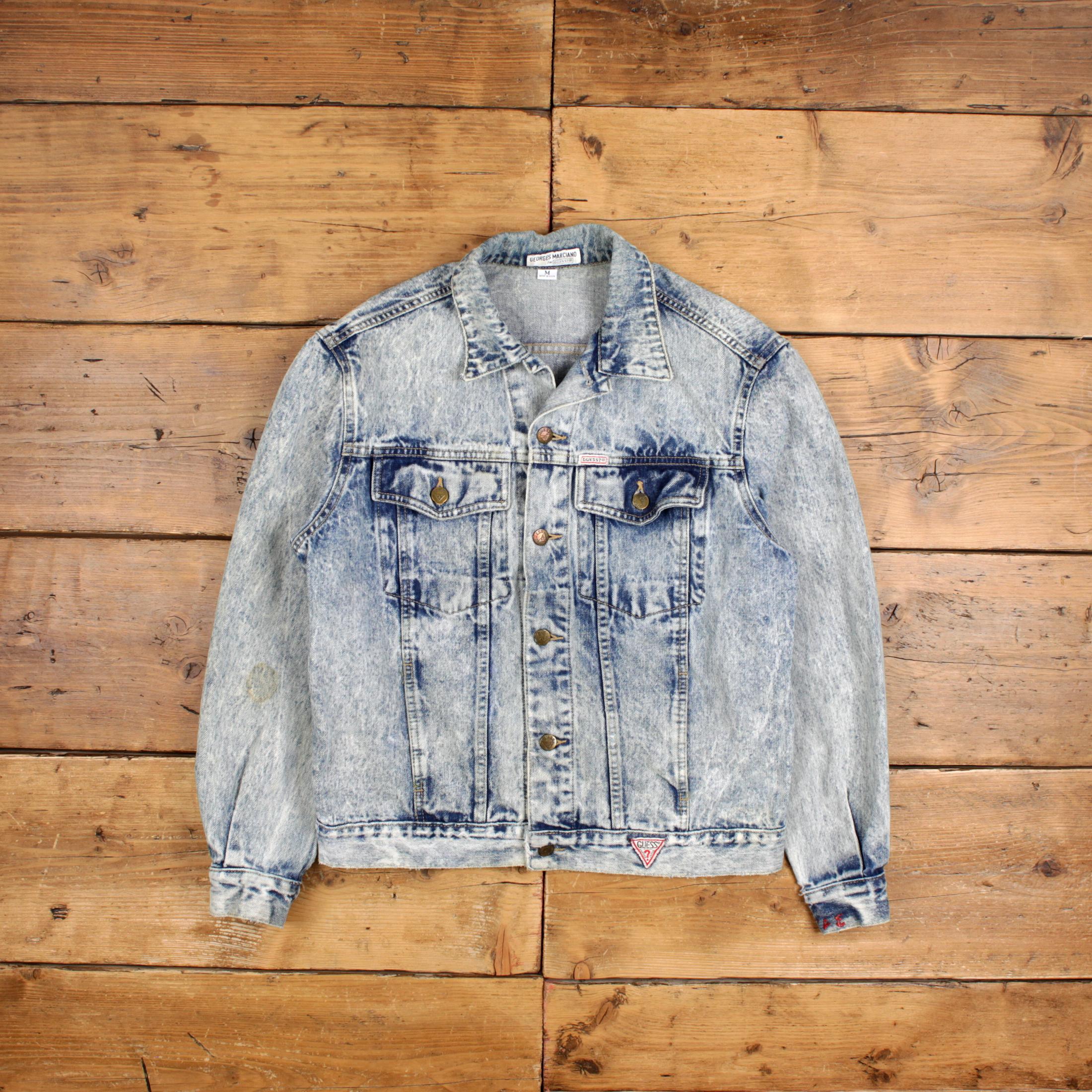 Vintage Guess Denim Jacket M 80s Georges Marciano Trucker USA Made