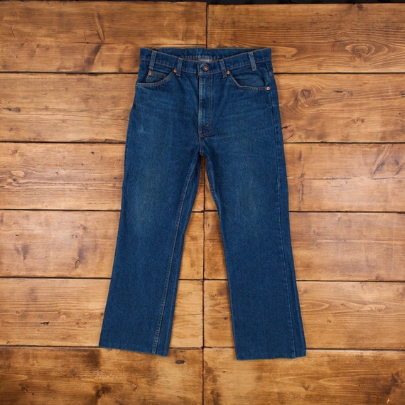 Vintage Levis 517 Jeans 34 X 27 USA Made 90s Dark Wash Bootcut 