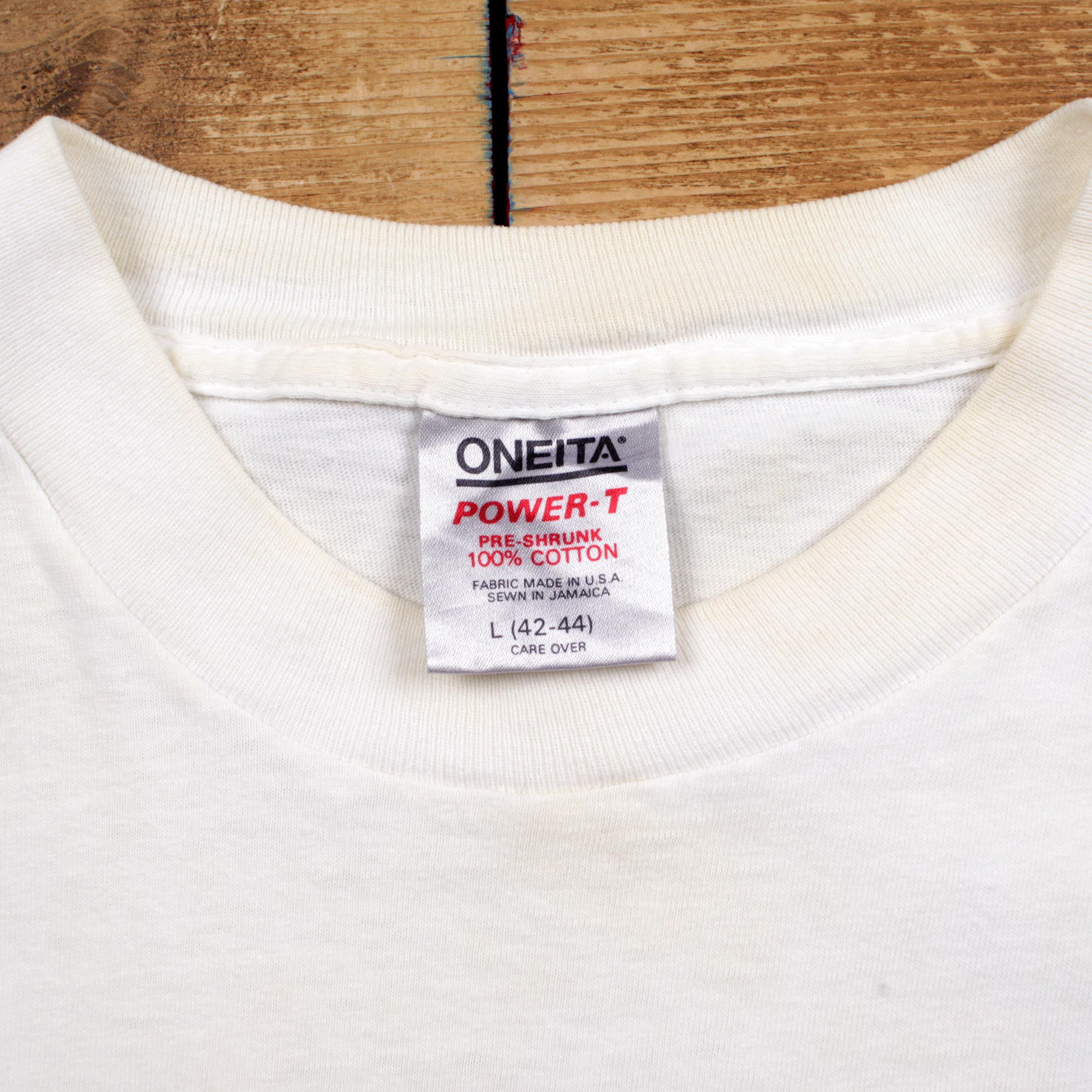 Vintage Oneita Single Stitch T Shirt Graphic Medium 90s Denmark