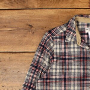 Vintage Pendleton Wool Flannel Shirt Plaid L Womens Long Sleeve Heritage Outdoor image 5