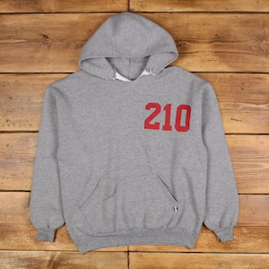 Vintage Russell Athletic College Hoodie XL 90s USA Made Roundneck Mens Grey