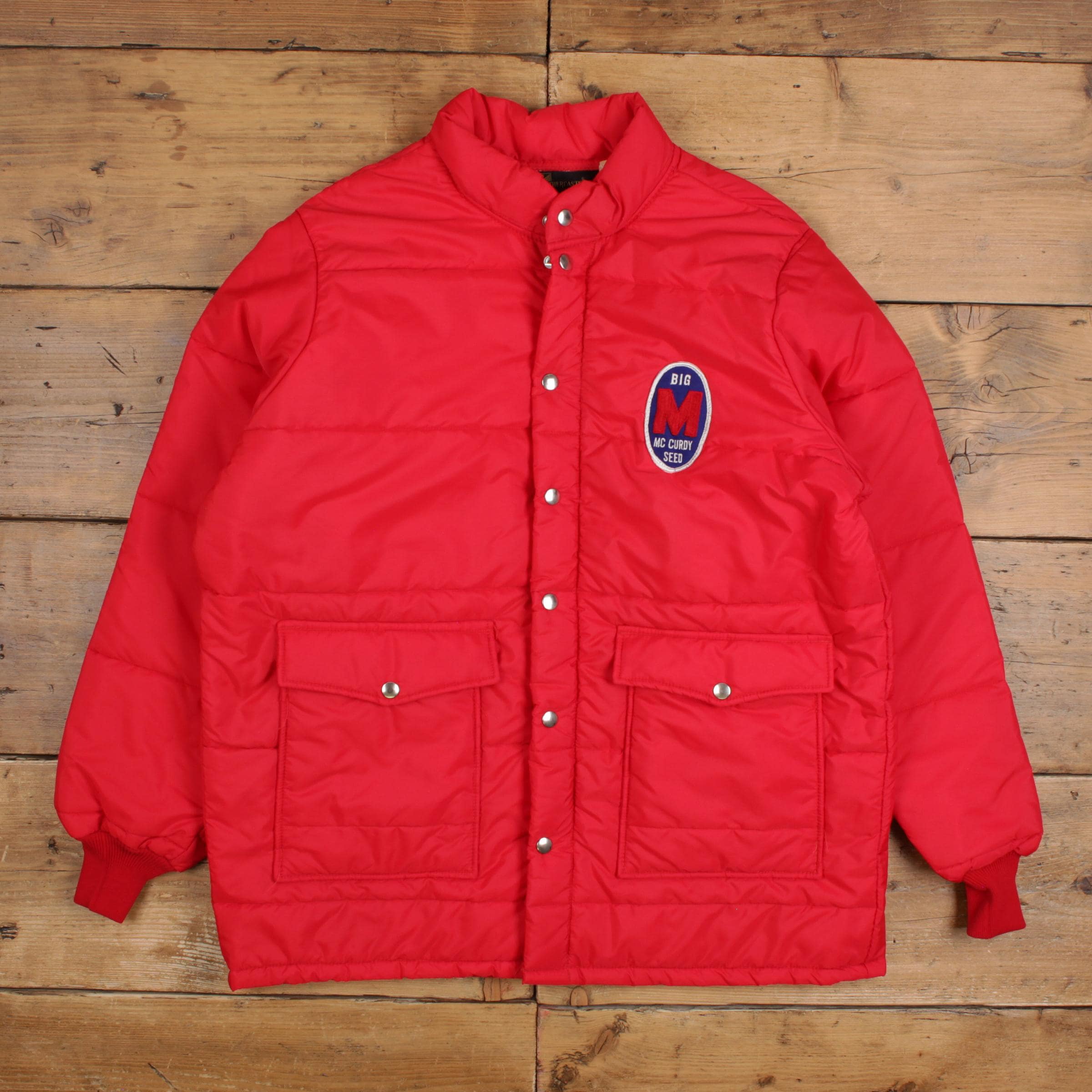 W*K様 60's 〜70's weather caster ranch jac Vintage Weathercaster Puffer Jacket L Mens USA Made 80s Red