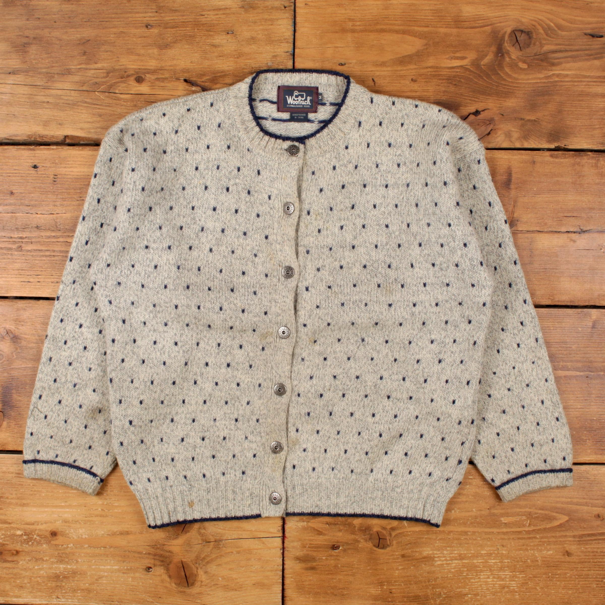 Woolrich アイボリー カーディガン L Woolrich アイボリー カーディガン L