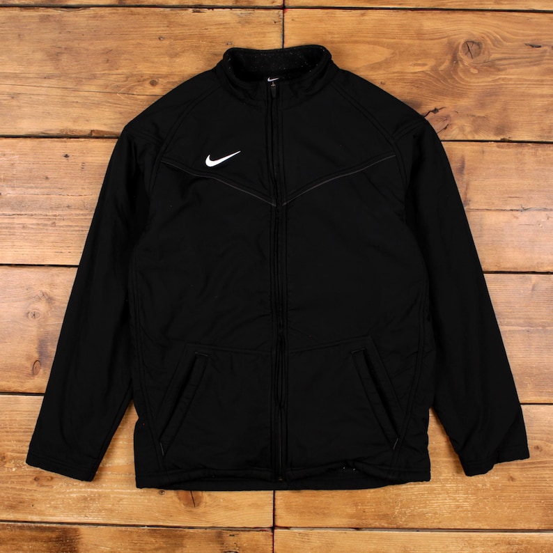 Nike Fleecejacke M Herren 00er Jahre Schwarz Polyester Gefüttert Athletisches Training Bild 1