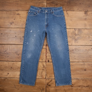 Vintage Levis 505 Jeans 33 x 29 Medium Wash Straight Blue Red Tab Denim