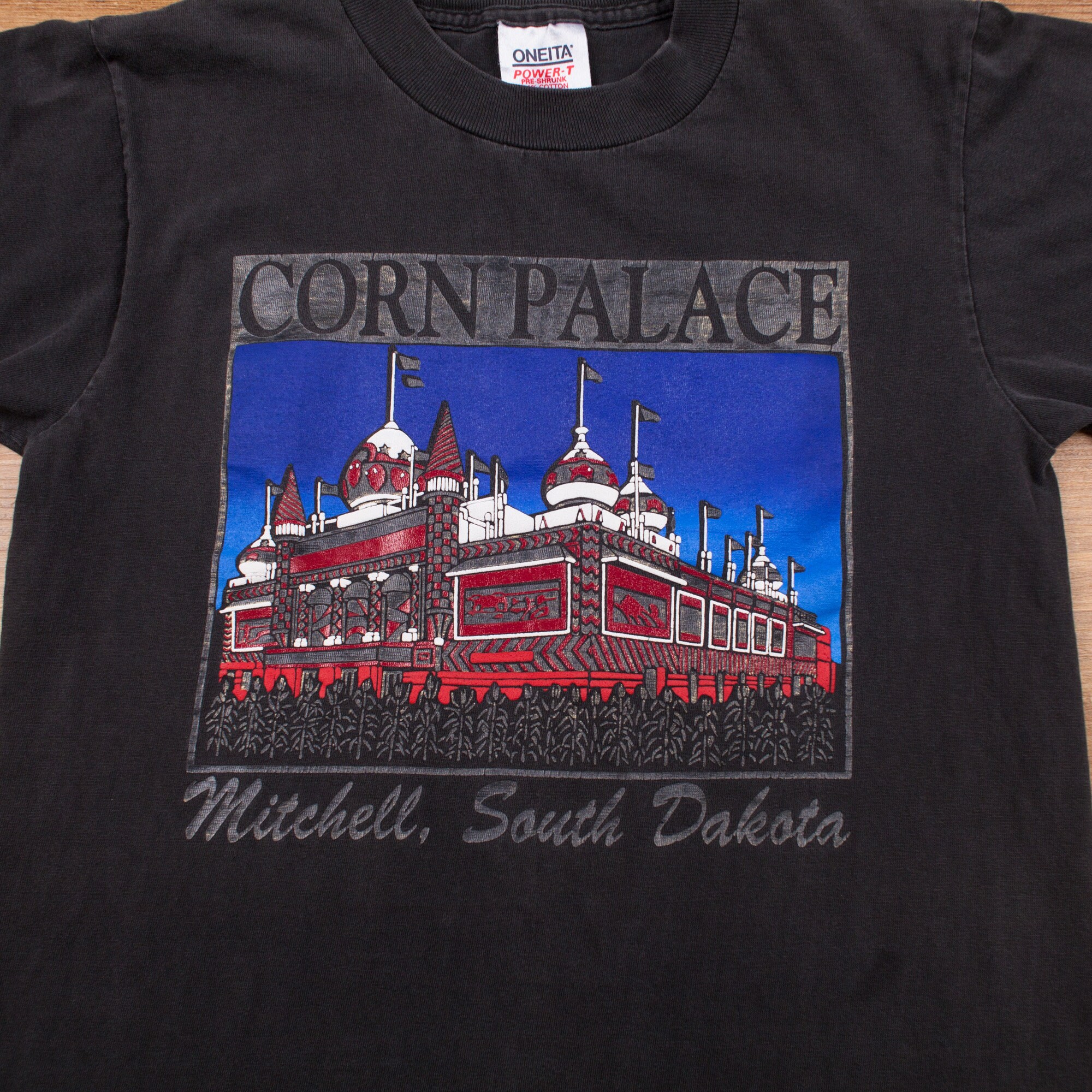 Vintage Oneita Single Stitch T Shirt Graphic M 90s USA Made