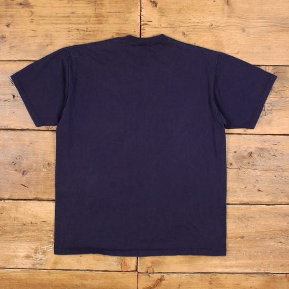Vintage Russell Athletic Blank T-shirt M Mens Blue 90s USA Made