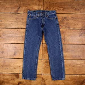 Vintage Levis 505 Jeans 32 x 30 Dark Wash Straight Blue Red Tab Denim