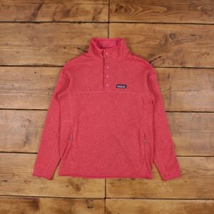 Vintage Patagonia Outdoor Jacket M Snap T Fleece Pink Womens