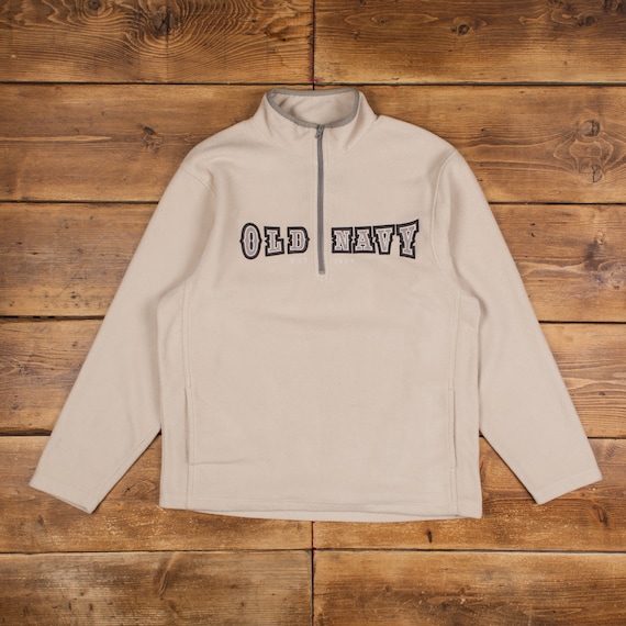 Vintage Old Navy Fleece Jacket XL Gorpcore 1 4 Zip Cream Outdoor Hiking Etsy UK
