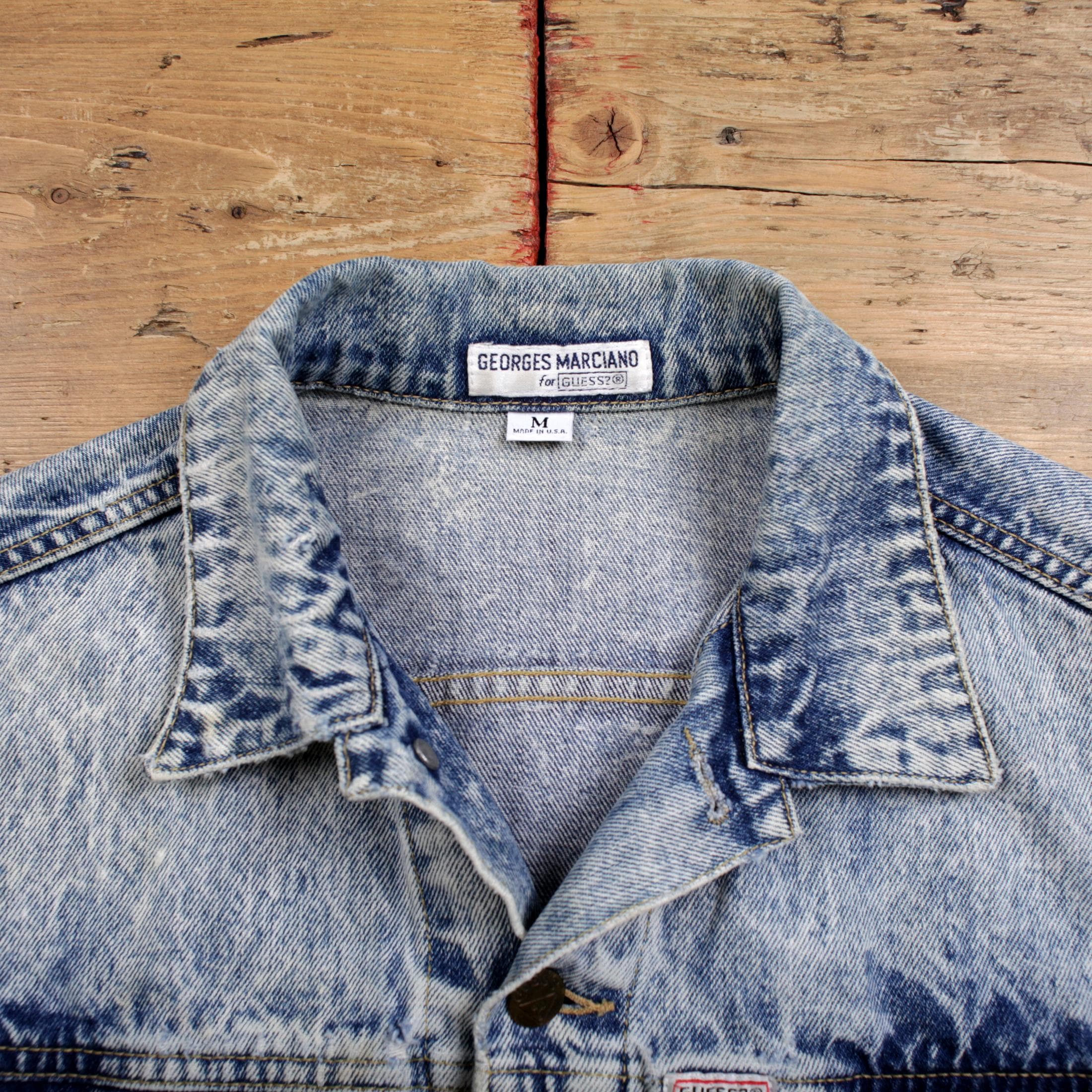 Vintage Guess Denim Jacket M 80s Georges Marciano Trucker USA Made