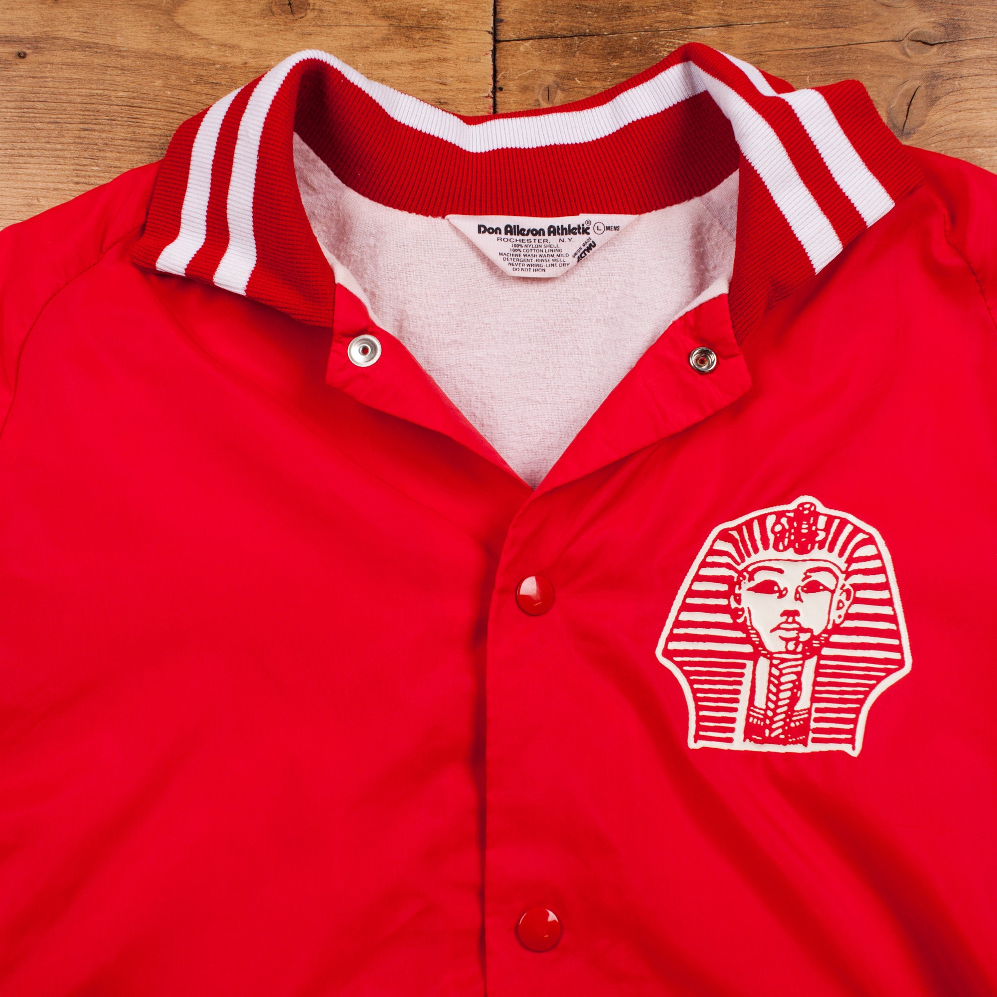 ＼半額SALE／ Vintage Red Bomber 80s L Jacket Varsity Athletic Alleson Don ウェア