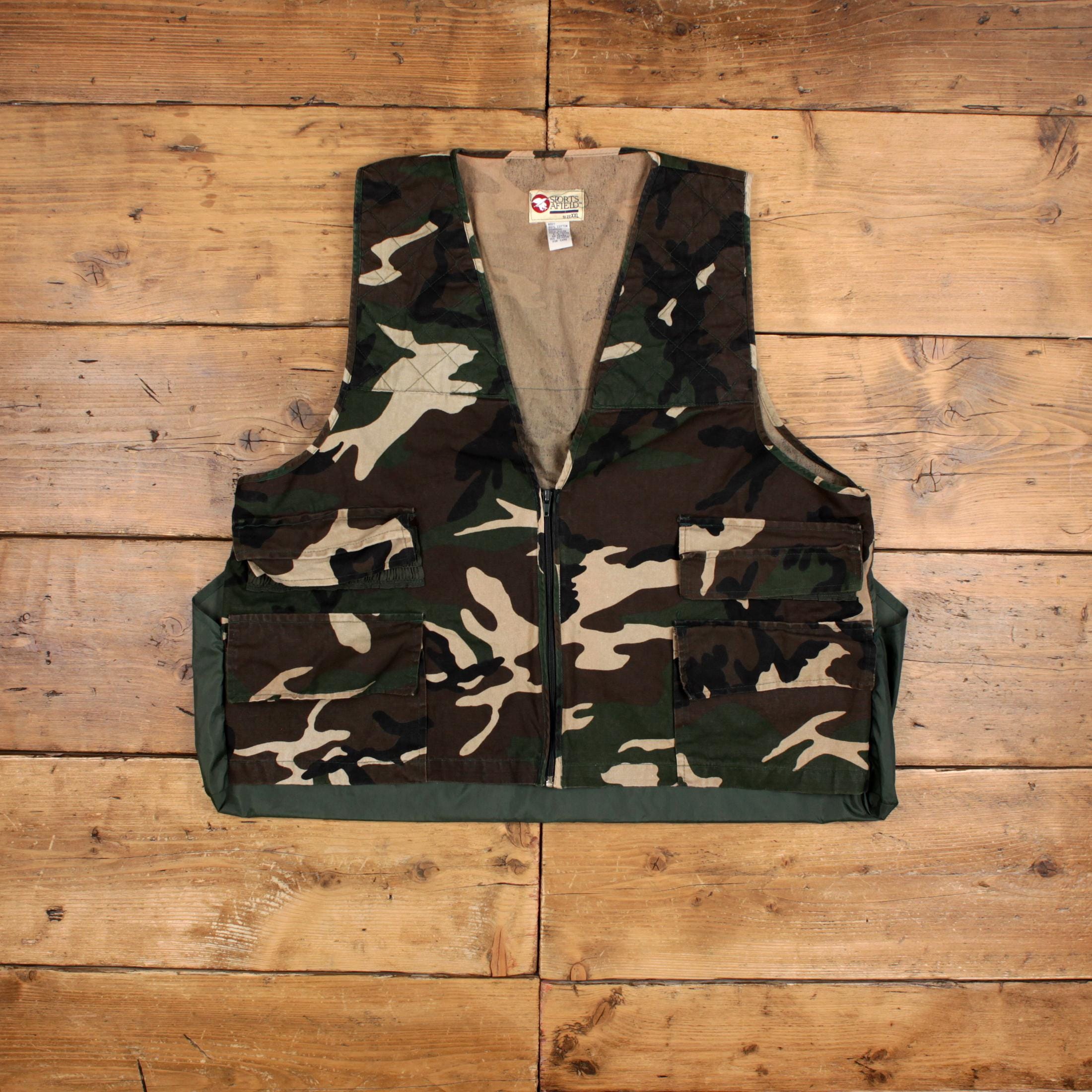 Vintage Sports Afield Utility Gilet 2XL Vest Hunting Camouflage
