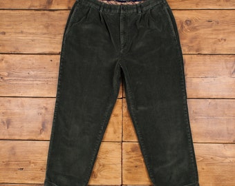 Vintage Brooks Brothers Cord Corduroy Pants Trosers 35 x 29 Homme Droite Vert
