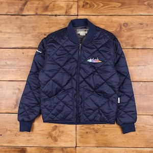 Vintage Tradesman Workwear Workwear Jacket M Quilted Blue Zip