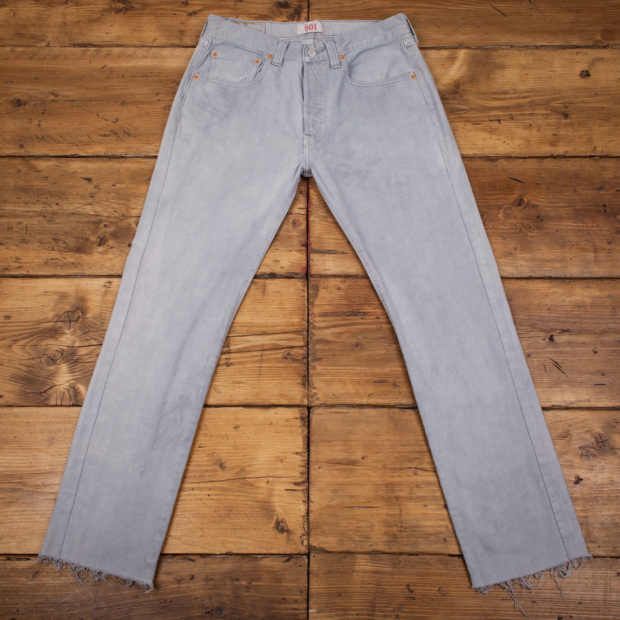 Vintage Levis Levi 501 Faded Grey Raw 