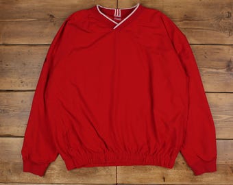 Vintage adidas Windbreaker Jacket 2XL Sports Pullover Red