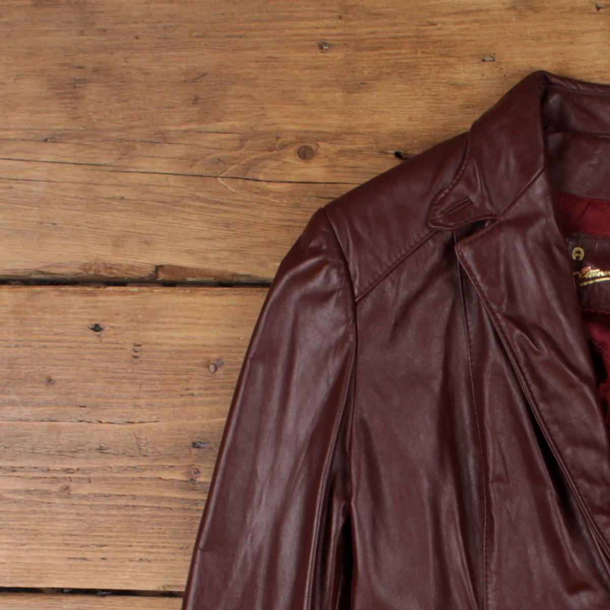 Vintage Etienne Aigner Leather Jacket S 80s Blazer Brown Womens - Etsy