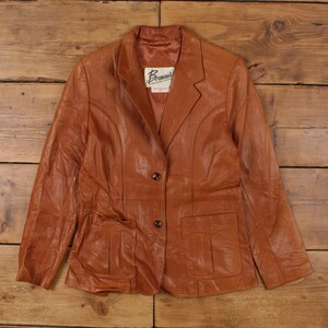 Bermans レザージャケット M キャメル バーマンズ 台湾製 古着 バーマンズ 80s ヴィンテージ ムートンジャケット 40