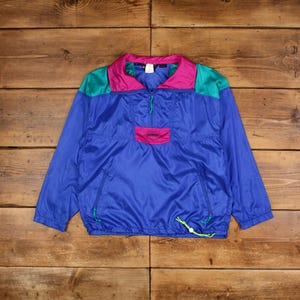 Vintage Columbia Windbreaker Jacket L Blue Womens