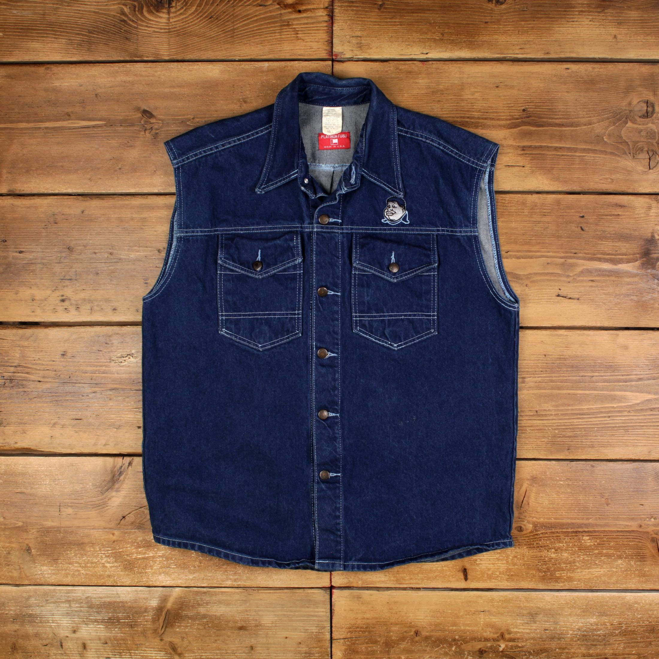トップス pltinum fubu denim vest pltinum fubu denim vest PLATINUM FUBU Denim Jacket