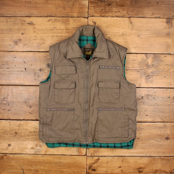 Gilet Vintage Utilitaire Outdoor – Marron, Taille XL – Idéal Pêche Et Outdoor