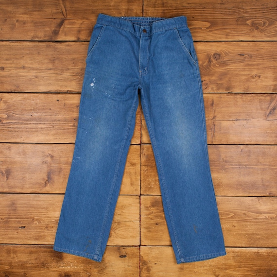 Vintage Levis for Men Jeans 32 x 30 Skosh More Room Light Wash Straight Blue