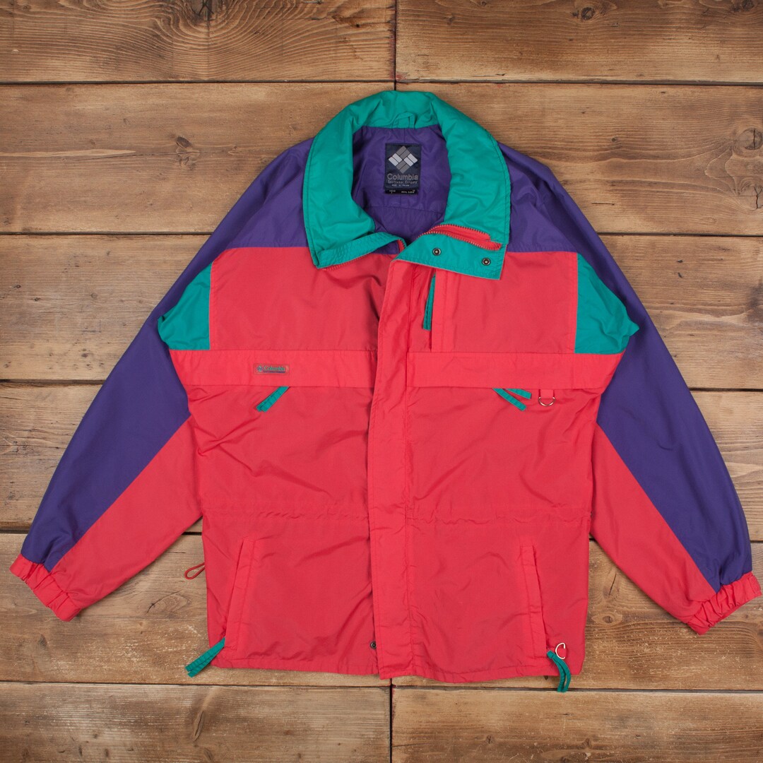 Vintage Columbia Jacket L Gorpcore 80s Full Zip Red Outdoor