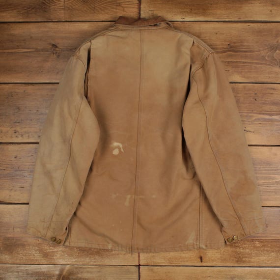Vintage Carhartt Michigan Chore Jacket L Mens 90s Brown Workwear