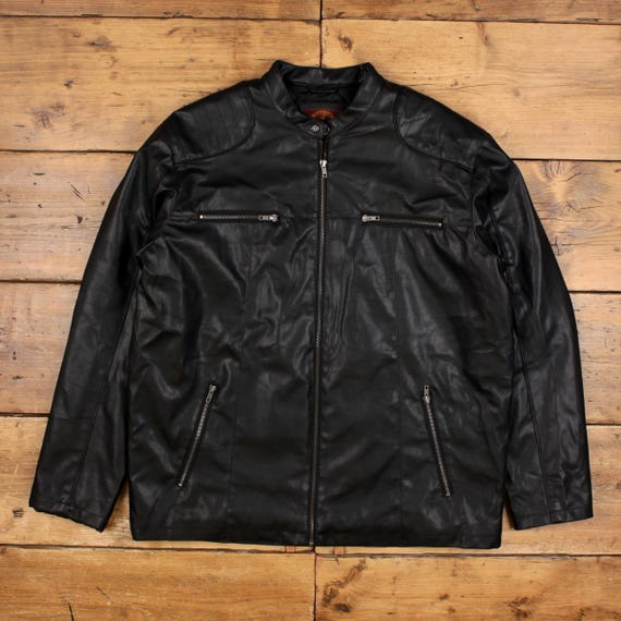 本革 vintage black leather jacket Vintage Wilson's Genuine Leather and Suede Bomber Moto Biker
