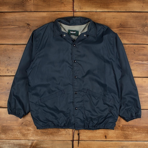 Vintage Dunbrooke Coach Jacket L Mens USA Made 90s Blue