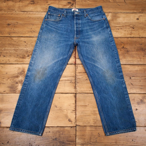Vintage Levis 501 Jeans 34 X 29 Faded Dark Blue Straight Leg - Etsy Hong  Kong