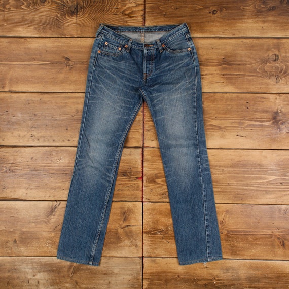Vintage Levis 540 Jeans 27 X 30 Dark Wash Straight Blue Womens Red