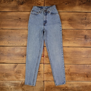 Vintage Levis 512 Jeans 24 x 30 USA Made 90s Stonewash Straight Blue Womens