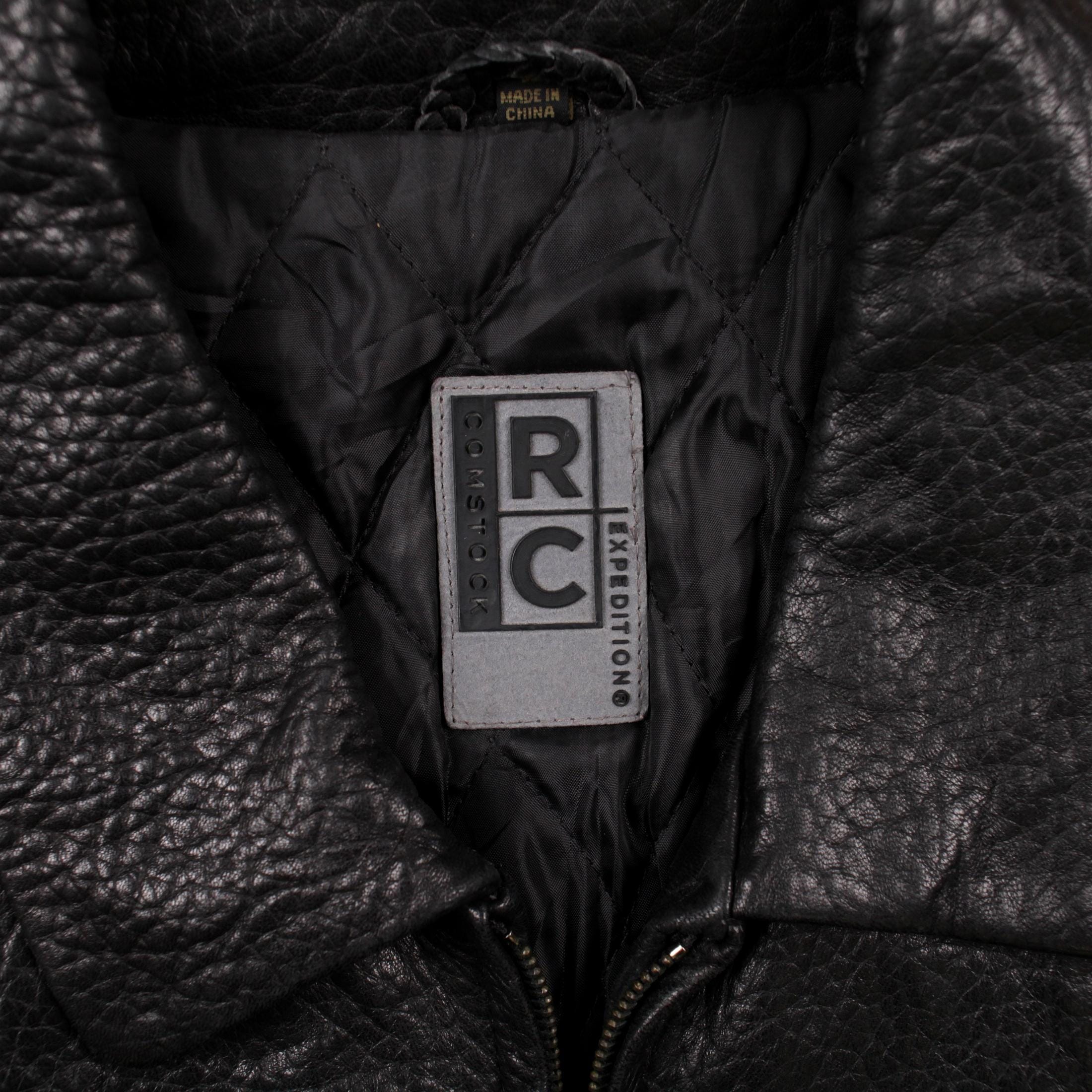 Vintage Robert Comstock Leather Jacket L Bomber Black - Etsy