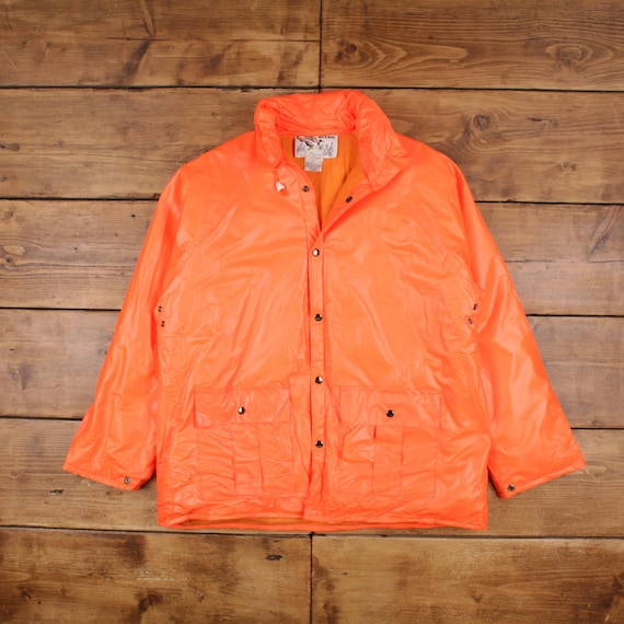 ジャケット・アウター 90's CAT VINTAGE DUCK JACKET Vintage Duck Bay Outdoor Jacket L 90s Fluorescent Orange - Etsy