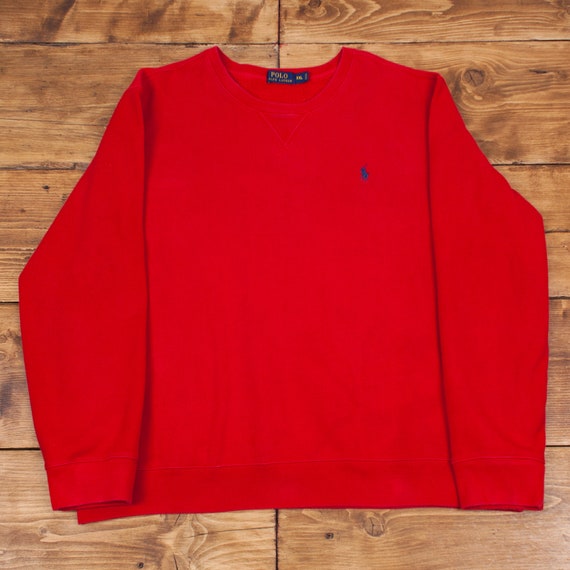 Mens Vintage Polo Ralph Lauren Red Crew 