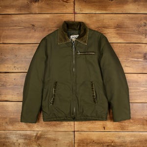 Vintage Kelsey Sportswear Arbeitsjacke M 90er Jahre Cord Kragen mit Wattekragen USA Made