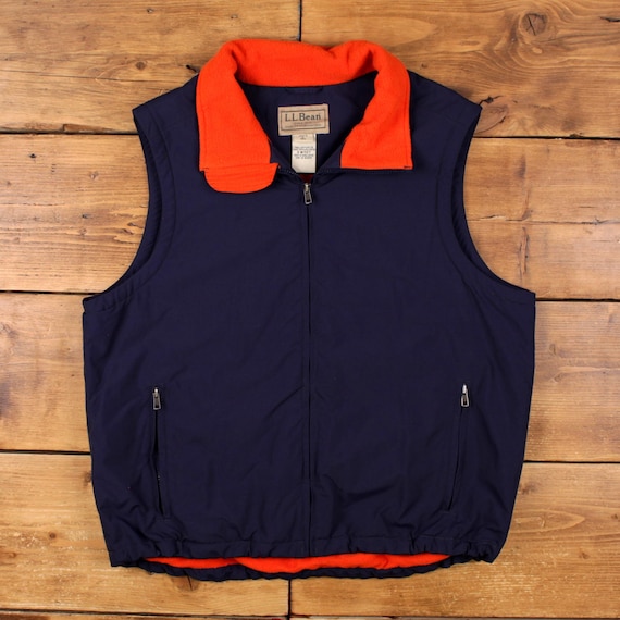 Vintage L.l.bean Outdoor Gilet L 90s Vest Fleece Lined Blue - Etsy 