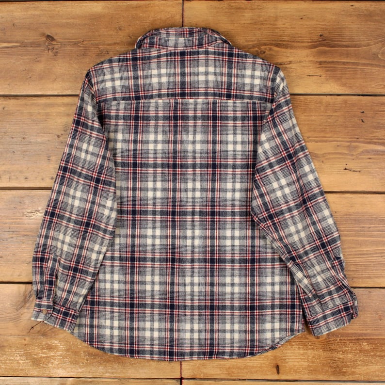 Vintage Pendleton Wool Flannel Shirt Plaid L Womens Long Sleeve Heritage Outdoor image 2