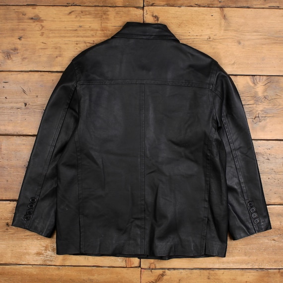 90s real leather car coat レザージャケット ブラック GAP（ギャップ） 90'S GAP Leather Car Coat BLACK/XL 90年代 レザー