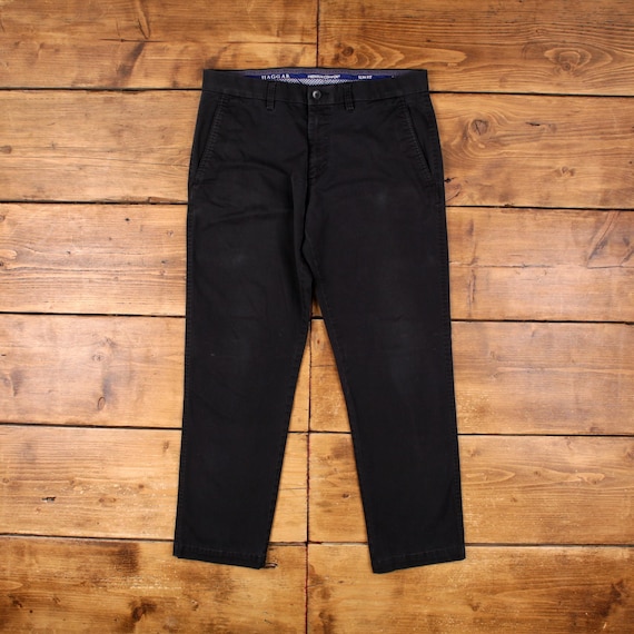 slim fit haggar dress pants Haggar Premium Comfort Melange Twill Dress Pants in Blue main image 1