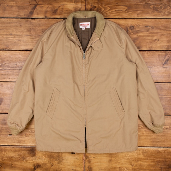 Vintage Mcgregor Coat Coat 2XL 70s Ram Jet Talon Zip Beige Zip - Etsy