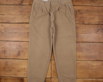 Vintage Polo Ralph Lauren Cord Corduroy Pants Trousers 38x30 90s Hammond Pant