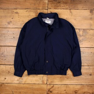 vintage La Mode Workwear Jacket L 90s Bomber USA Made Blue