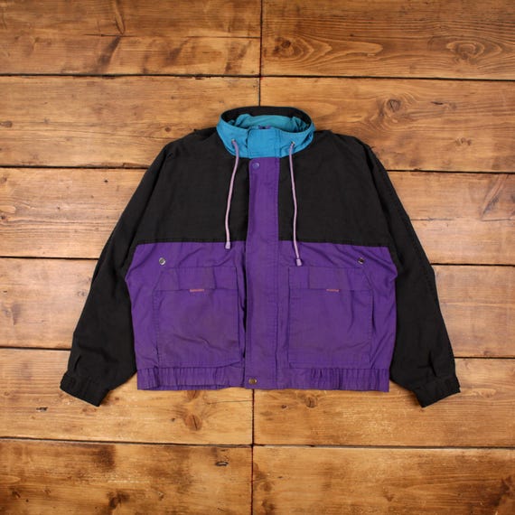 Vintage Ash Creek Trading Windbreaker Jacket L 90s Colour Block
