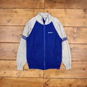 Vintage Mac Gregor Blank Sweatshirt M 80s USA Made Warm Up Raglan Mock Neck