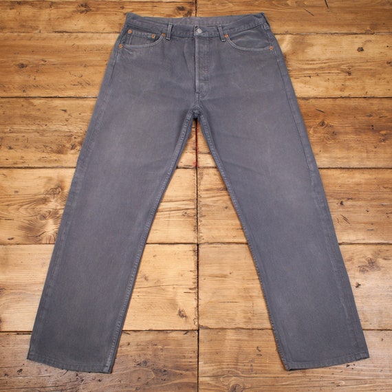 Vintage 90s Levis Levi 501 Faded Grey 