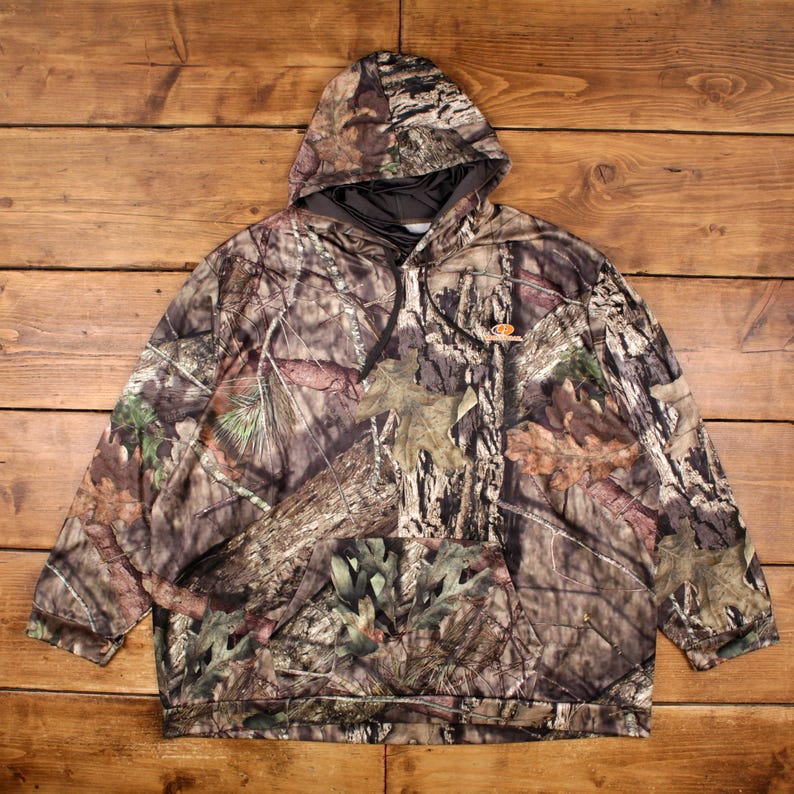 Mossy Oak Hoodie Sweatshirt 3XL Mens Camouflage Outdoor Hunting Brown image 1