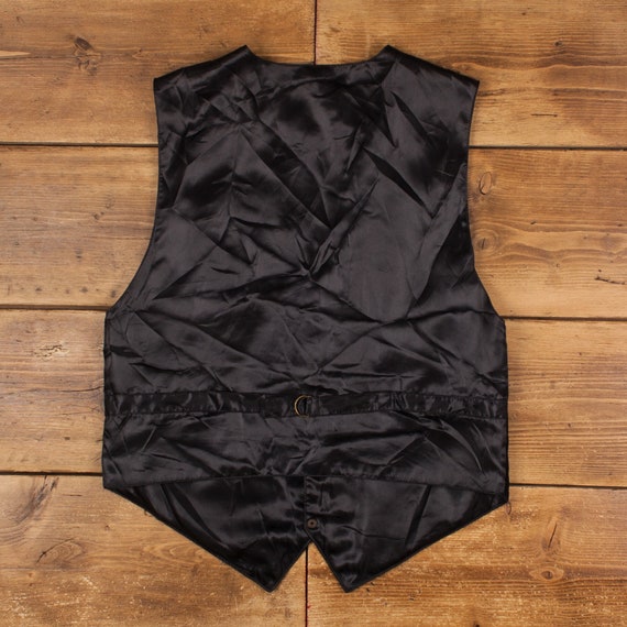 Vintage Scully Suede Gilet XL 90s Vest Black Snap - image 3